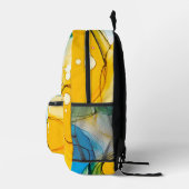 Farblich marmorierter Alkoholtink - individueller Bedruckter Rucksack (Rechts)