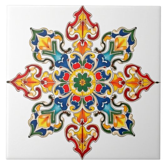 Farblich, marokkanisch, mosaik, fliese (Vorderseite)