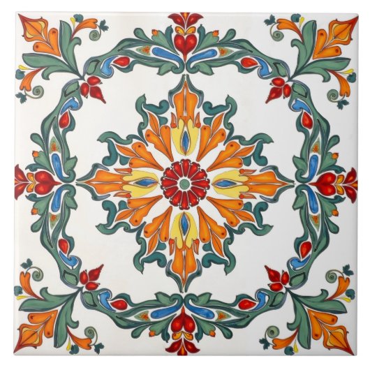 Farblich, mediterran, mosaik, fliese (Vorderseite)