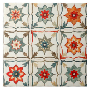 Farblich, mediterran, mosaik, fliese