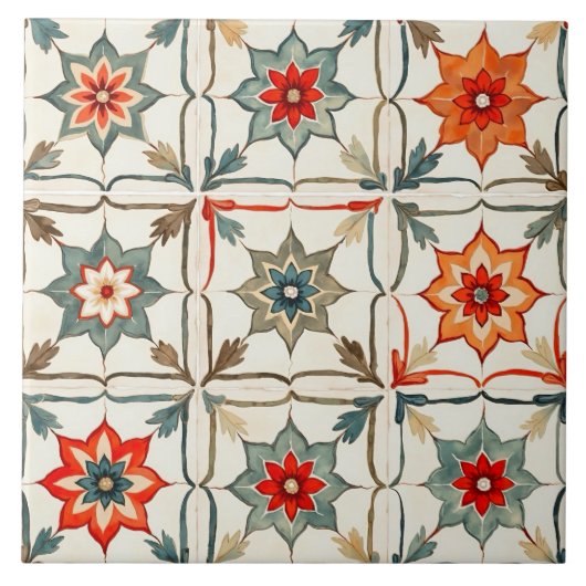 Farblich, mediterran, mosaik, fliese (Vorderseite)