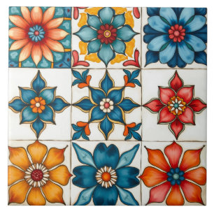 Farblich, mediterran, mosaik, fliese