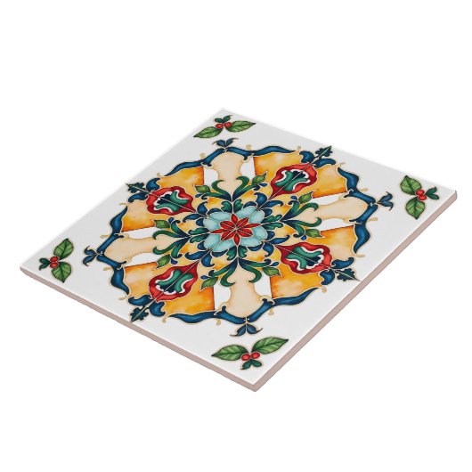 Farblich, mediterran, mosaik, fliese (Seite)