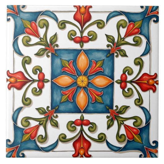 Farblich, mediterran, mosaik, fliese (Vorderseite)