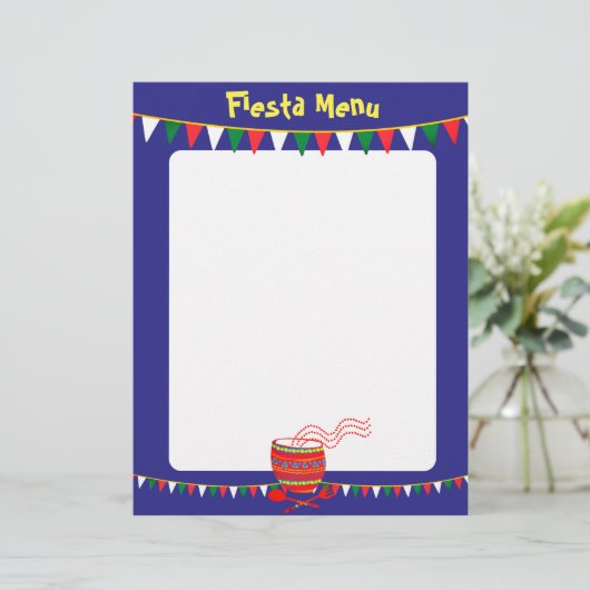 Farblich mexikanischer Speisekarten (Stehend Vorderseite)