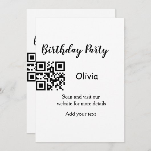 Farblich minimaler Zusatz des Bildnamens Einladung (Vorne/Hinten)