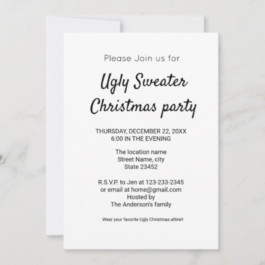 Farblich minimaler Zusatz des Bildnamens Einladung (Vorderseite)