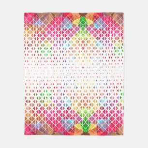 Farblich mit geometrischem Muster Fleecedecke