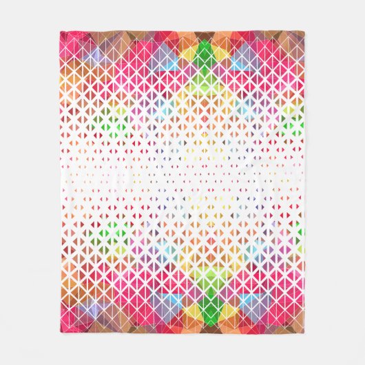 Farblich mit geometrischem Muster Fleecedecke (Vorderseite)