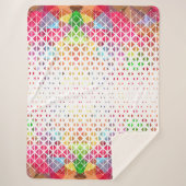 Farblich mit geometrischem Muster Sherpadecke (Vorderseite)