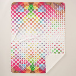 Farblich mit geometrischem Muster Sherpadecke