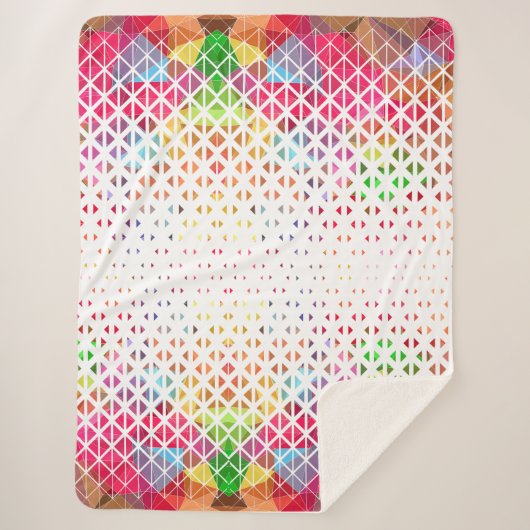 Farblich mit geometrischem Muster Sherpadecke (Vorderseite)