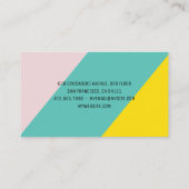 Farblich modern Abstrakt Beruflich Visitenkarte (Rückseite)