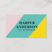 Farblich modern Abstrakt Beruflich Visitenkarte (Vorderseite)