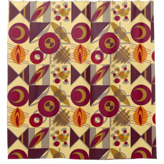 Farblich modern Abstrakt Duschvorhang (Vorderseite)