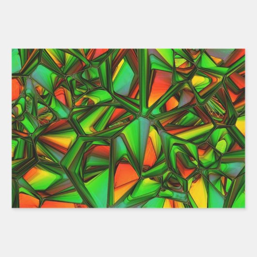 Farblich modern Abstrakt Geschenkpapier Set (Vorderseite 2)