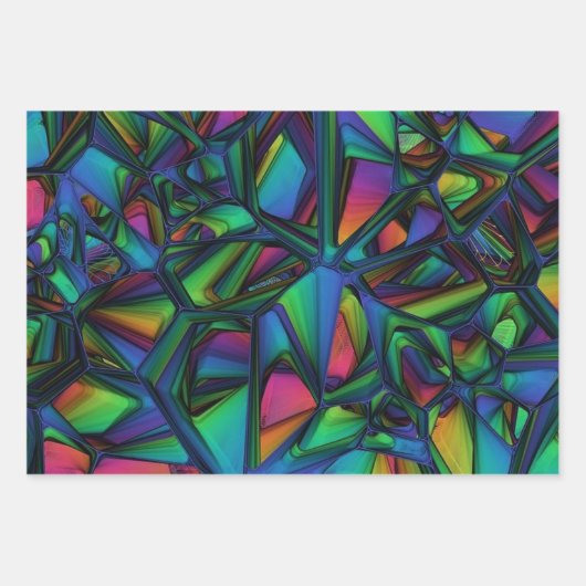 Farblich modern Abstrakt Geschenkpapier Set (Vorderseite)