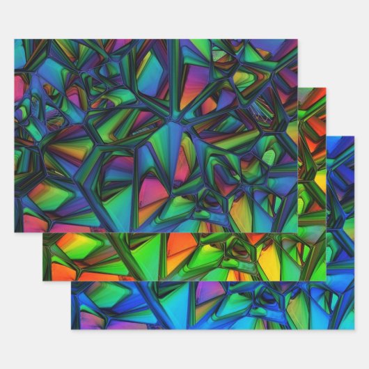 Farblich modern Abstrakt Geschenkpapier Set (Set)