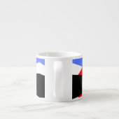 Farblich modern Abstrakt | inspirierendes Zitat Espressotasse (Rückseite)