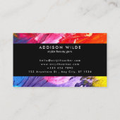 Farblich modern Abstrakt Personalisiert Visitenkarte (Rückseite)