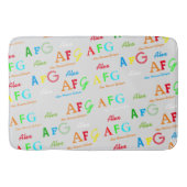 Farblich (Name und Initiale) Badematte (Vorderseite)