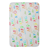 Farblich (Name und Initiale) Badematte (Vorderseite Vertikal)