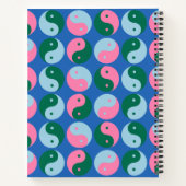 Farblich Niedlich Retro Yin Yang Blue Personalisie Notizblock (Rückseite)