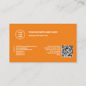Farblich orangefarbene hinzufügen QR-Code für Ihr  Treuekarte (Rückseite)