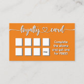 Farblich orangefarbene hinzufügen QR-Code für Ihr  Treuekarte (Vorderseite)