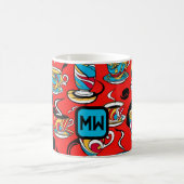 Farblich, Pop, Kaffeemaschinen, Monogramm Kaffeetasse (Mittel)