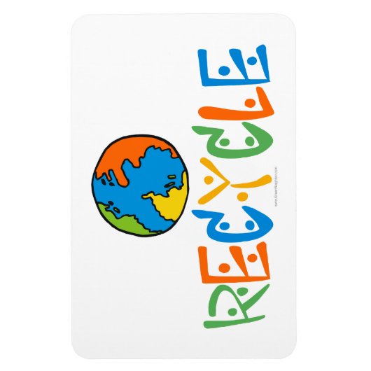 Farblich Recycelnd Magnet (Vertikal)