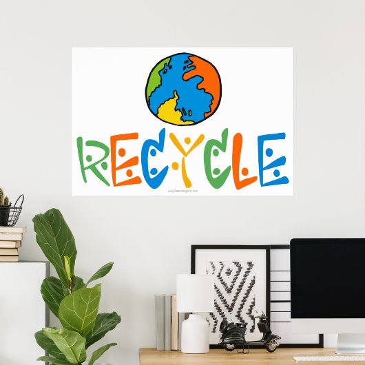 Farblich Recycelnd Poster (Heimbüro)