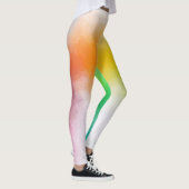 Farblich rosa Rosa Gelb Orange Blau Leggings (Rechts)