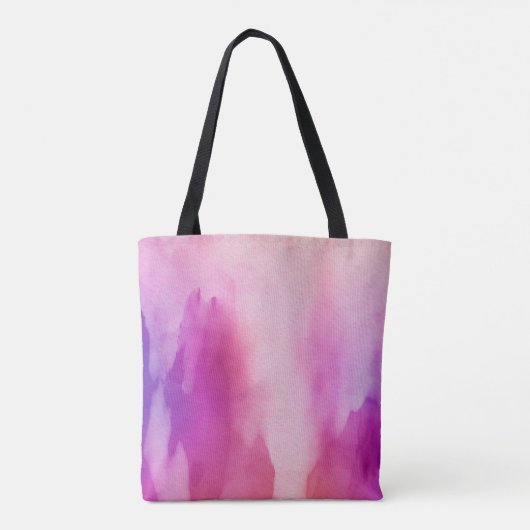 Farblich rosa und Lila Wasserfarbe Positiver Berei Tasche (Rückseite)