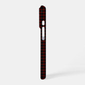 Farblich rot und schwarz kariert iPhone hülle (Linke Seite)