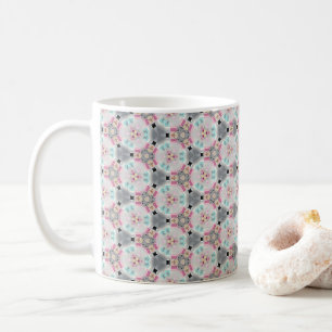 Farblich, ruhig, Retro-rosa Muster Kaffeemaschine  Kaffeetasse