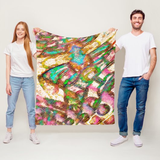 Farblich - rustikal und grob wie grob fleecedecke (Beispiel)