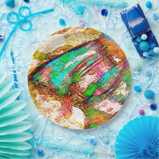 Farblich - rustikal und grob wie grob pappteller (Party)