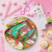 Farblich - rustikal und grob wie grob pappteller (Party)