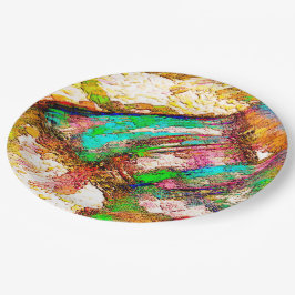 Farblich - rustikal und grob wie grob pappteller