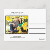 Farblich "Save the Date" mit Foto - Postkarte (Rückseite)