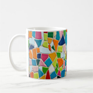 Farblich simulierte Mosaikfliese Kaffeetasse