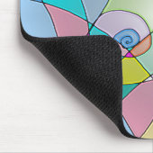 Farblich simuliertes, festes Glas in Pastellen Mousepad (Ecke)