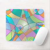 Farblich simuliertes, festes Glas in Pastellen Mousepad (Mit Mouse)