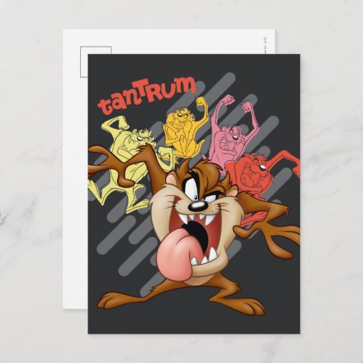 Farblich "Tantrum" TAZ™ Postkarte (Vorne/Hinten)