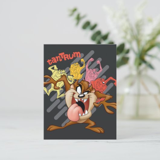 Farblich "Tantrum" TAZ™ Postkarte (Stehend Vorderseite)