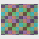 Farblich texturierte Textile Quadrate Geschenkwrap Geschenkpapier (Flach)