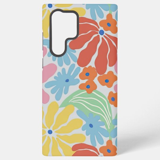 Farblich und hell Abstrakte Blume Samsung Galaxy Hülle (Rückseite)