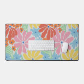 Farblich und hell Abstrakte Blume Schreibtischunterlage (Tastatur & Maus)