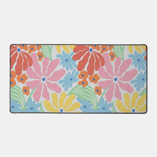 Farblich und hell Abstrakte Blume Schreibtischunterlage (Vorderseite)